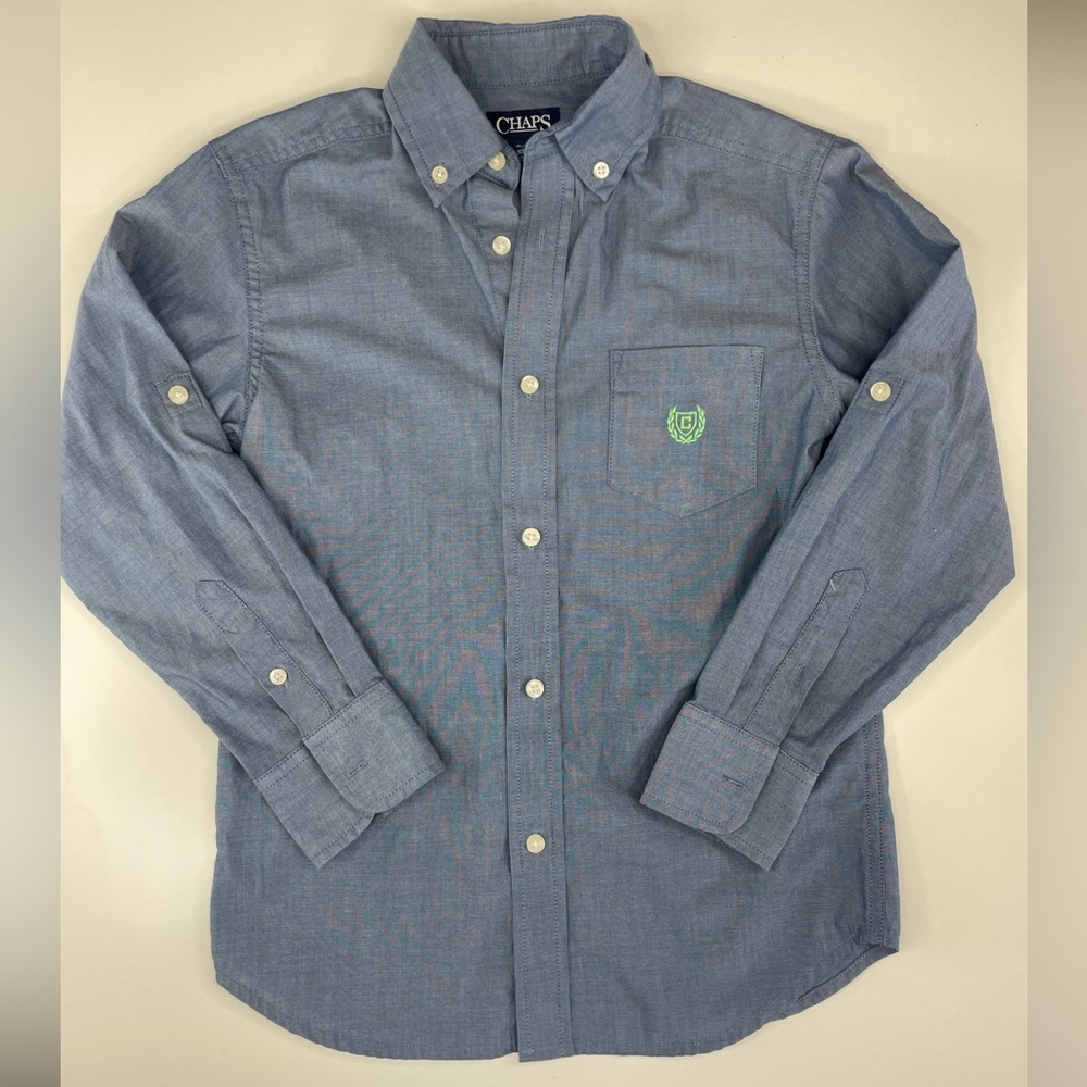 Chaps Kids Blue Button Down Shirt size  small/8‎